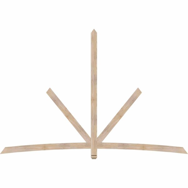 Ekena Millwork Alberta Smooth Timber Gable Bracket, Douglas Fir, 108"W x 72"H x 1 1/2"D x 3 1/2"F, 16/12 Pitch GBW108X72X0204ALB00SDF - main